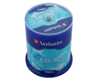 VERBATIM CD-R 52x 700MB 100P CB DL Ex Prot 43411 - 30168 - zdjęcie 1